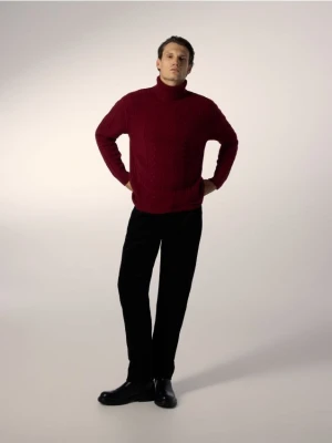 Reserved - Sweter z wełną - czerwony