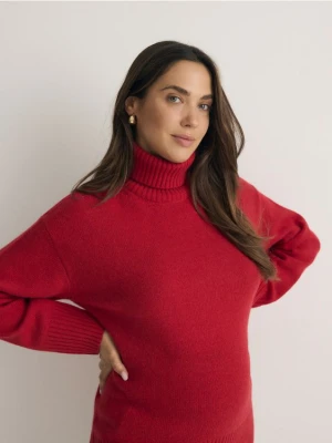 Reserved - Sweter z wełną - czerwony