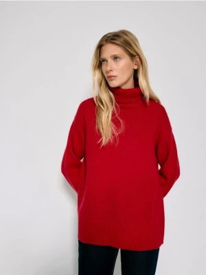 Reserved - Sweter z wełną - czerwony