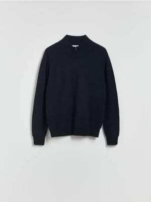 Reserved - Sweter z wełną - granatowy