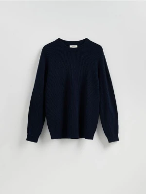 Reserved - Sweter z wełną - granatowy