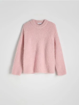 Reserved - Sweter z wełną i dodatkiem moheru - różowy