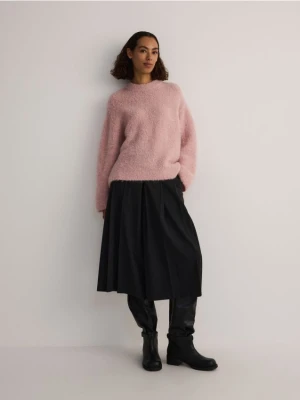 Reserved - Sweter z wełną i dodatkiem moheru - różowy