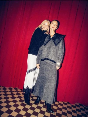 Reserved - Sweter z wełną i moherem - ciemnoszary