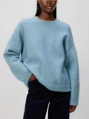 Reserved - Sweter z wełną i moherem - niebieski