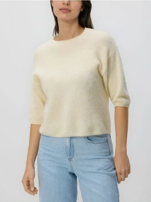 Reserved - Sweter z wełną - jasnożółty