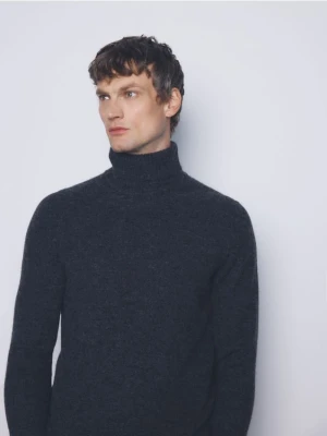 Reserved - Sweter z wełną merino - ciemnoszary