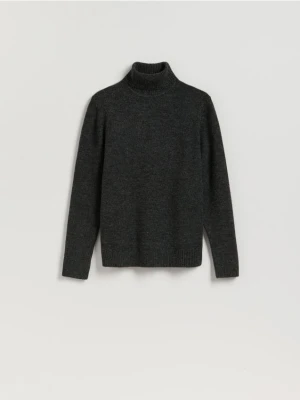 Reserved - Sweter z wełną merino - ciemnoszary