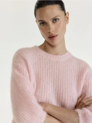 Reserved - Sweter z wełną - pastelowy róż