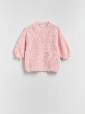 Reserved - Sweter z wełną - pastelowy róż