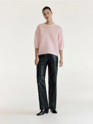 Reserved - Sweter z wełną - pastelowy róż