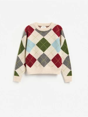 Reserved - Sweter z wełną - wielobarwny