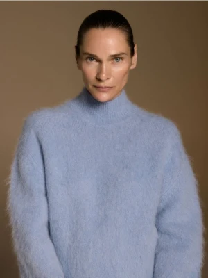 Reserved - Sweter z wełną z alpaki - jasnoniebieski