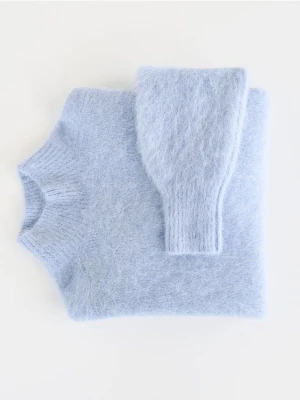 Reserved - Sweter z wełną z alpaki - jasnoniebieski