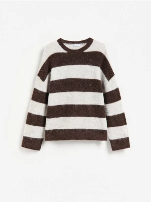 Reserved - Sweter z wełną z alpaki - wielobarwny