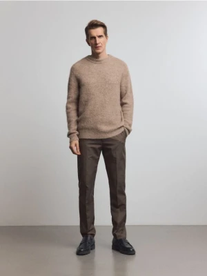 Reserved - Sweter z wełny i alpaki - beżowy