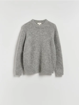 Reserved - Sweter z wełny i alpaki - ciemnoszary