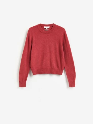 Reserved - Sweter z wełny merino - brudny róż