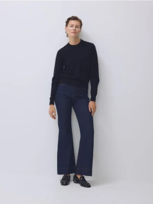 Reserved - Sweter z wełny merino - czarny