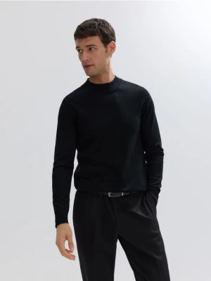 Reserved - Sweter z wełny merino - czarny