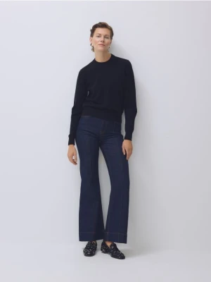 Reserved - Sweter z wełny merino - czarny