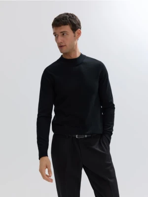 Reserved - Sweter z wełny merino - czarny