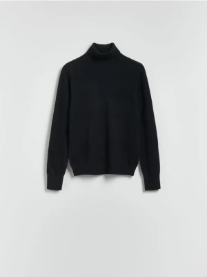 Reserved - Sweter z wełny merino - czarny