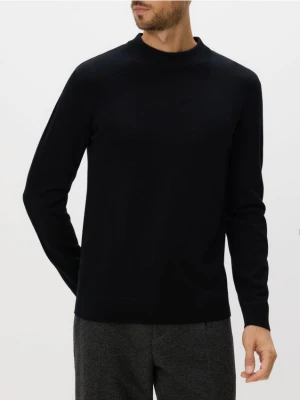 Reserved - Sweter z wełny merino - czarny