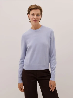 Reserved - Sweter z wełny merino - jasnoniebieski