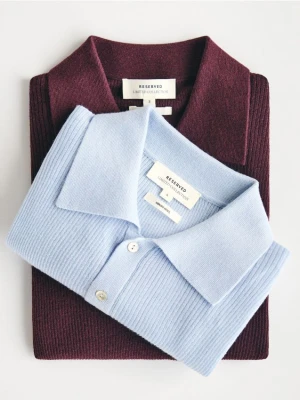 Reserved - Sweter z wełny merino - jasnoniebieski