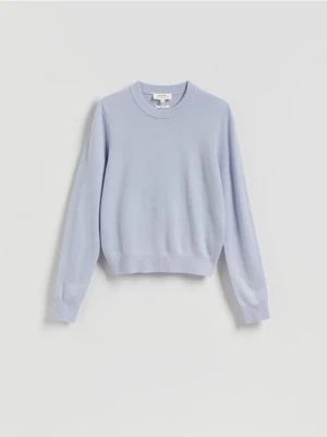 Reserved - Sweter z wełny merino - jasnoniebieski