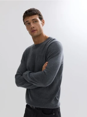 Reserved - Sweter z wełny merino - szary