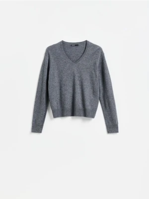 Reserved - Sweter z wełny merino - szary