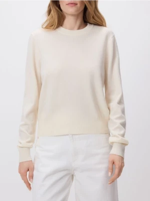 Reserved - Sweter z wełny merino - złamana biel