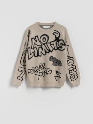 Reserved - Sweter z wiskozą - beżowy