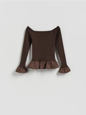 Reserved - Sweter z wiskozą - ciemnobrązowy
