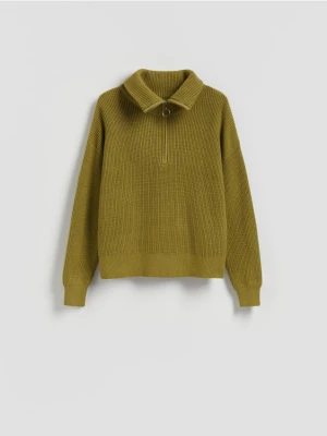 Reserved - Sweter z wiskozą - ciemnozielony