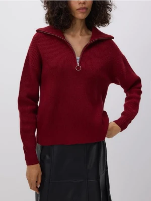 Reserved - Sweter z wiskozą - karminowy