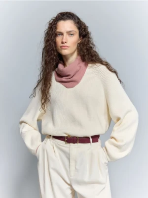 Reserved - Sweter z wiskozą - kremowy