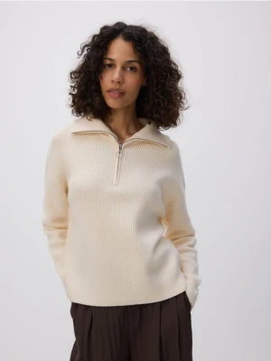 Reserved - Sweter z wiskozą - kremowy