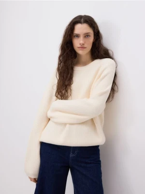 Reserved - Sweter z wiskozą - kremowy