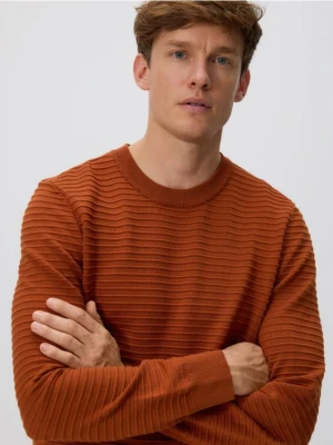 Reserved - Sweter z wiskozą - miedziany