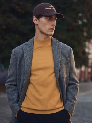 Reserved - Sweter z wiskozą - musztardowy