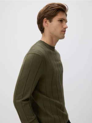 Reserved - Sweter z wiskozą - oliwkowy