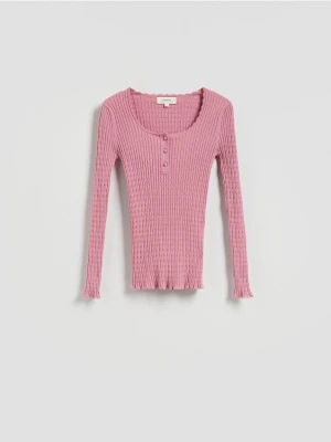 Reserved - Sweter z wiskozy - brudny róż