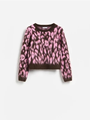 Reserved - Sweter z żakardowym wzorem - wielobarwny