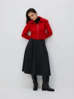 Reserved - Sweter z zapięciem na zamek - czerwony