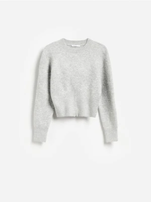 Reserved - Sweter z zapięciem na zamek - jasnoszary