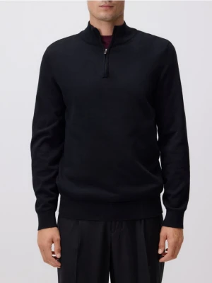 Reserved - Sweter z zapinanym golfem - czarny