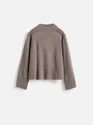 Reserved - Sweter ze stójką - brązowy
